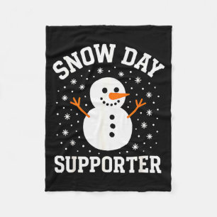 Kerstmis Sneeuw Dag Supporter Sneeuwvlok Sneeuwman Fleece Deken