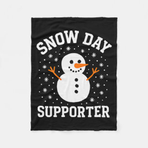 Kerstmis Sneeuw Dag Supporter Sneeuwvlokje Sneeuwm Fleece Deken