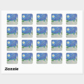Kerstmis Sneeuw Dorp Sticker (Vel)