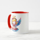 Kerstmis Sneeuw Engel Mok (Voorkant links)