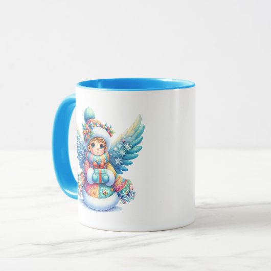 Kerstmis Sneeuw Engel Mok (Voorkant links)