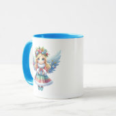 Kerstmis Sneeuw Engel Mok (Voorkant links)