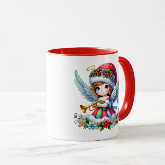 Kerstmis Sneeuw Engel Mok (Voorkant rechts)