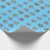 Kerstmis sneeuw wrapping papier sneeuwvlokken patr (Hoek)