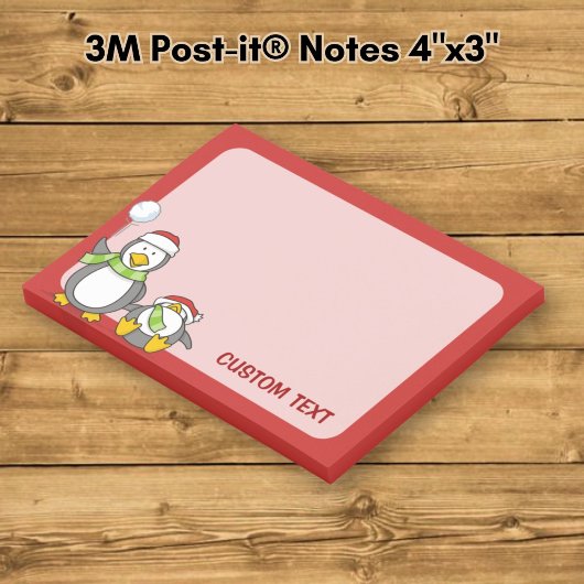 Kerstmis Sneeuwballende pinguïns Post-it® Notes