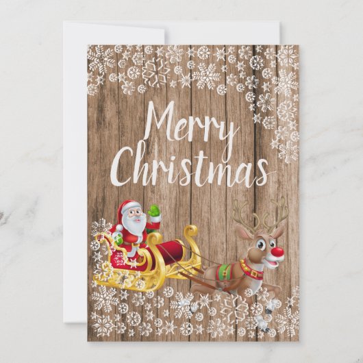 Kerstmis: Sneeuwbekroop Kaart (Achterkant)