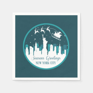KERSTMIS SNEEUWBOL NEW YORK CITY SKYLINE PAPER SERVET