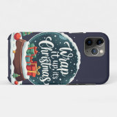 Kerstmis Sneeuwbol Ontwerp 'Wikkel Het Maar In' Case-Mate iPhone Case (Achterkant (horizontaal))