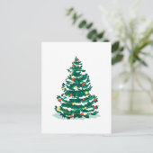 Kerstmis Sneeuwboom Feestdagenkaart (Staand voorkant)