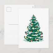 Kerstmis Sneeuwboom Feestdagenkaart (Voorkant / Achterkant)