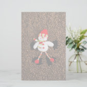 Kerstmis sneeuwman decoratie briefpapier (Staand voorkant)