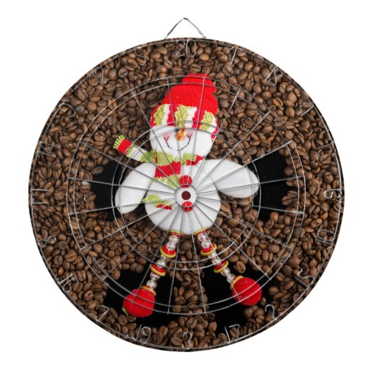 Kerstmis sneeuwman decoratie dartbord (Voorkant)