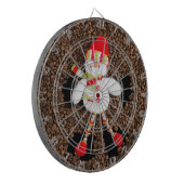 Kerstmis sneeuwman decoratie dartbord (Voorkant Links)