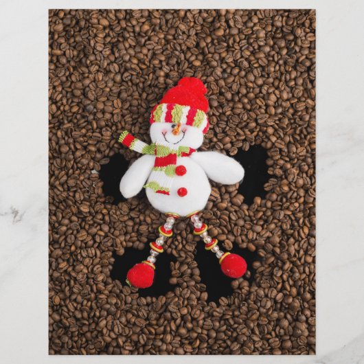 Kerstmis sneeuwman decoratie flyer (Voorkant)