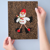 Kerstmis sneeuwman decoratie flyer (Hand)