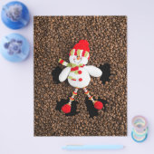 Kerstmis sneeuwman decoratie flyer (Enkel)