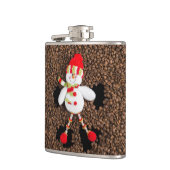 Kerstmis sneeuwman decoratie heupfles (Links)