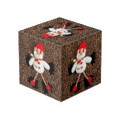 Kerstmis sneeuwman decoratie kubus (Achter hoekig)