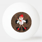 Kerstmis sneeuwman decoratie pingpongbal (Voorkant)