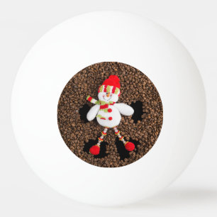 Kerstmis sneeuwman decoratie pingpongbal