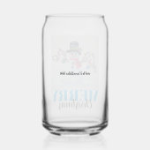 Kerstmis Sneeuwman Drinkset Blikvorm Glas (Achterkant)
