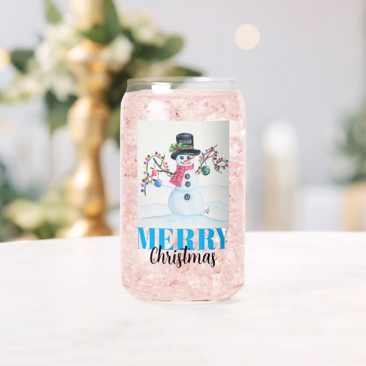 Kerstmis Sneeuwman Drinkset Blikvorm Glas (Insitu (Huwelijk))