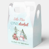 Kerstmis Sneeuwman Eerste Verjaardag Bedankdoosjes (Geopend)