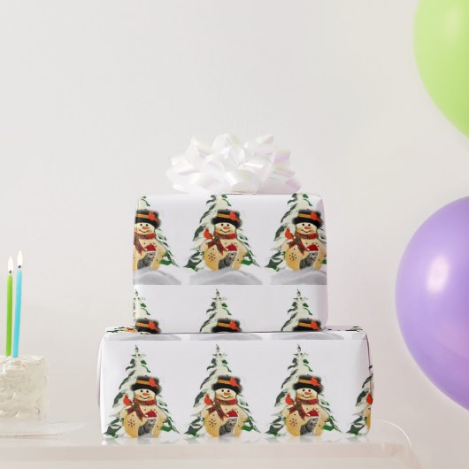 Kerstmis Sneeuwman en Dieren Inpakpapier (Feestgeschenken)