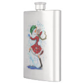 Kerstmis Sneeuwman en Meisje Dansers Flask Flacon (Links)