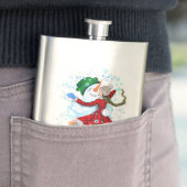 Kerstmis Sneeuwman en Meisje Dansers Flask Flacon (Voorbeeld)
