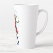 Kerstmis Sneeuwman en Meisje Dansers Latte Mok (Rechts)