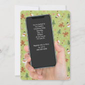 Kerstmis sneeuwman en peperkoek man feest kaart (Voorkant)