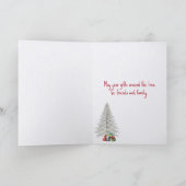 Kerstmis Sneeuwman en Teddy Beer Kaart (Binnen)