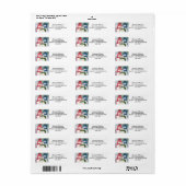 KERSTMIS SNEEUWMAN FAMILIE ETIKET (Full Sheet)