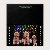 Kerstmis Sneeuwman Familie Ornamenten Boom Fotokaa Kaart (Buitenkant ongevouwen)