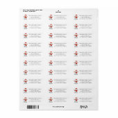 Kerstmis Sneeuwman Festief Retouradres Etiket (Full Sheet)