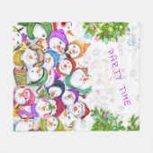 Kerstmis Sneeuwman Fleece Deken (Voorkant (Horizontaal))