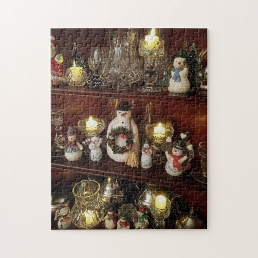 Kerstmis Sneeuwman FUN Foto Legpuzzel (Verticaal)