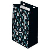 Kerstmis Sneeuwman geschenkzak Klein Cadeauzakje (Achterkant Gekanteld)