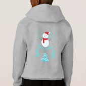 Kerstmis Sneeuwman Kinderen Pullover Hoodie (Achterkant)