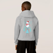 Kerstmis Sneeuwman Kinderen Pullover Hoodie (Achterkant volledig)
