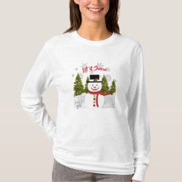 Kerstmis Sneeuwman / Laat het Sneeuwen T-shirt