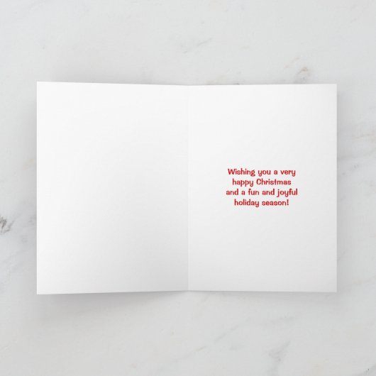 Kerstmis Sneeuwman Making a Friend Feestdagen Kaart (Binnen)