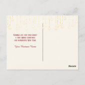 Kerstmis sneeuwman met ster voor dennenboom briefkaart (Achterkant)