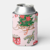 Kerstmis Sneeuwman Naadloos Patroon. Blikjeskoeler (Blikje Voorkant)