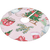 Kerstmis Sneeuwman Naadloos Patroon. Kerstboom Rok (Gekanteld)