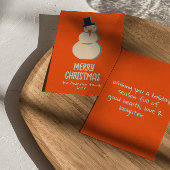 Kerstmis-sneeuwman Niet-foto met vintage illustrat Feestdagenkaart