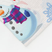 Kerstmis Sneeuwman oppervlaktepatroon Fleece Deken (Hoek)