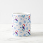 Kerstmis Sneeuwman oppervlaktepatroon Koffiemok (Center)