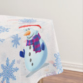 Kerstmis Sneeuwman oppervlaktepatroon Tafelkleed (Voorbeeld)
